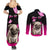 Personalised Pink Out Couples Matching Summer Maxi Dress and Long Sleeve Button Shirts Pug Dog Breast Cancer Awareness - Wonder Print Shop