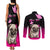 Personalised Pink Out Couples Matching Tank Maxi Dress and Long Sleeve Button Shirts Pug Dog Breast Cancer Awareness - Wonder Print Shop