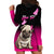 Personalised Pink Out Hoodie Dress Pug Dog Breast Cancer Awareness - Wonder Print Shop