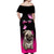 Personalised Pink Out Off Shoulder Maxi Dress Pug Dog Breast Cancer Awareness - Wonder Print Shop