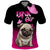 Personalised Pink Out Polo Shirt Pug Dog Breast Cancer Awareness - Wonder Print Shop