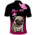 Personalised Pink Out Polo Shirt Pug Dog Breast Cancer Awareness - Wonder Print Shop