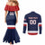 Custom USA Hockey Team Couples Matching Mermaid Dress and Long Sleeve Button Shirt Go Champions