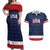 Custom USA Hockey Team Couples Matching Off Shoulder Maxi Dress and Hawaiian Shirt Go Champions