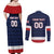 Custom USA Hockey Team Couples Matching Off Shoulder Maxi Dress and Long Sleeve Button Shirt Go Champions