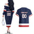 Custom USA Hockey Team Couples Matching Off The Shoulder Long Sleeve Dress and Hawaiian Shirt Go Champions