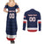 Custom USA Hockey Team Couples Matching Summer Maxi Dress and Long Sleeve Button Shirt Go Champions