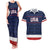 Custom USA Hockey Team Couples Matching Tank Maxi Dress and Hawaiian Shirt Go Champions