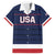 Custom USA Hockey Team Family Matching Long Sleeve Bodycon Dress and Hawaiian Shirt Go Champions