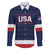 Custom USA Hockey Team Family Matching Off The Shoulder Long Sleeve Dress and Hawaiian Shirt Go Champions