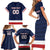 Custom USA Hockey Team Family Matching Short Sleeve Bodycon Dress and Hawaiian Shirt Go Champions