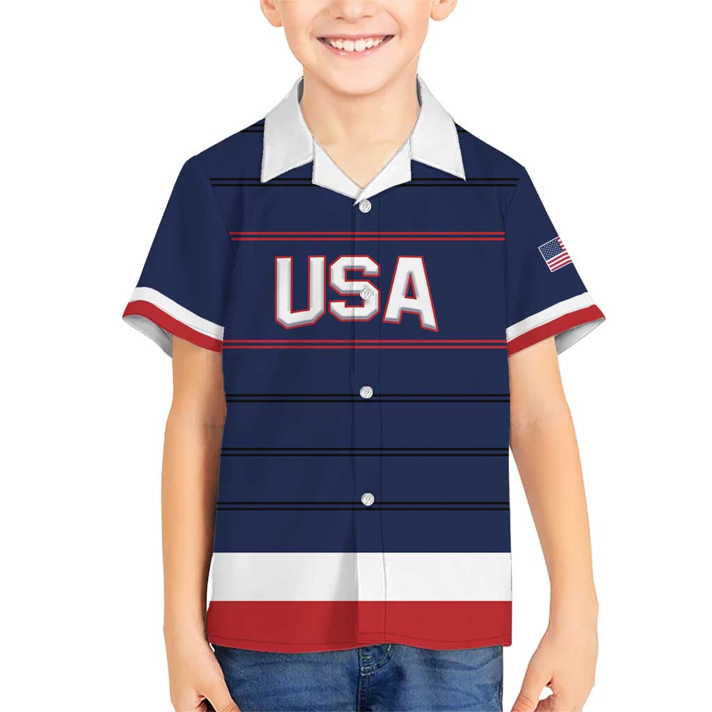 Custom USA Hockey Team Kid Hawaiian Shirt Go Champions