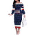 Custom USA Hockey Team Off The Shoulder Long Sleeve Dress Go Champions