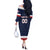 Custom USA Hockey Team Off The Shoulder Long Sleeve Dress Go Champions