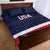 USA Hockey Team Quilt Bed Set Go Champions