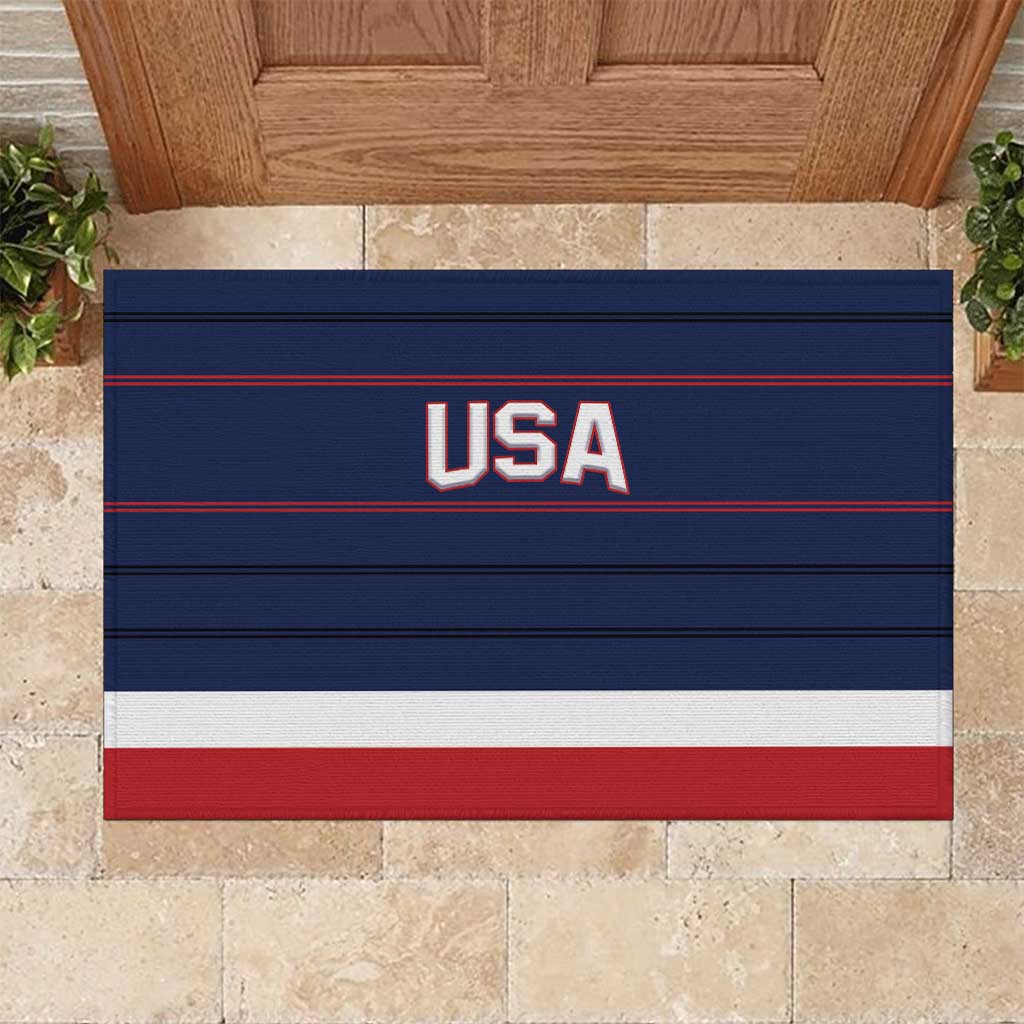 USA Hockey Team Rubber Doormat Go Champions