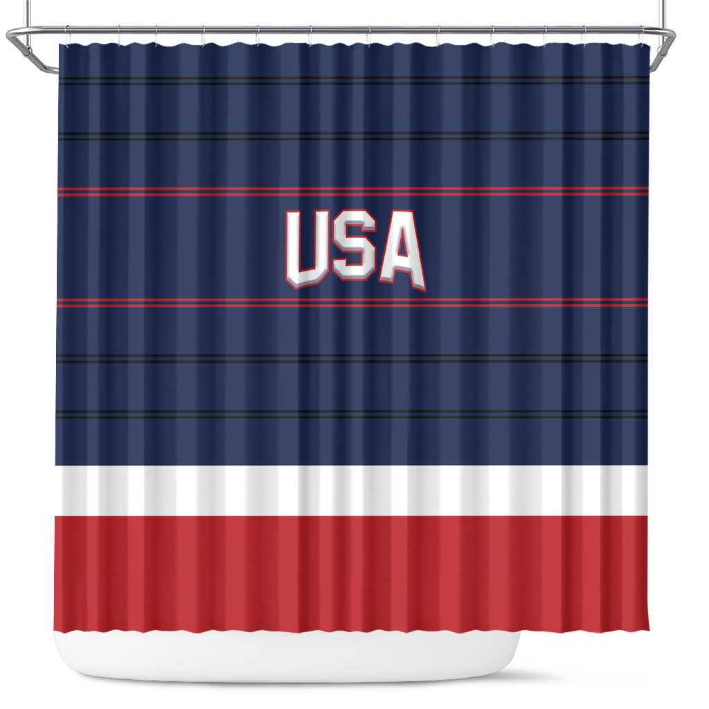 USA Hockey Team Shower Curtain Go Champions