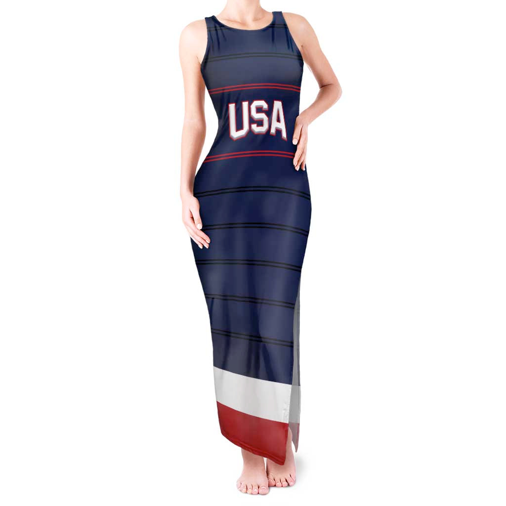 Custom USA Hockey Team Tank Maxi Dress Go Champions