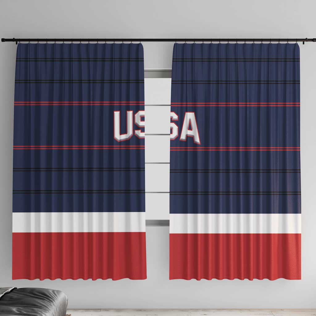 USA Hockey Team Window Curtain Go Champions