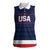 Custom USA Hockey Team Women Sleeveless Polo Shirt Go Champions