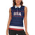 Custom USA Hockey Team Women Sleeveless Polo Shirt Go Champions