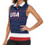 Custom USA Hockey Team Women Sleeveless Polo Shirt Go Champions