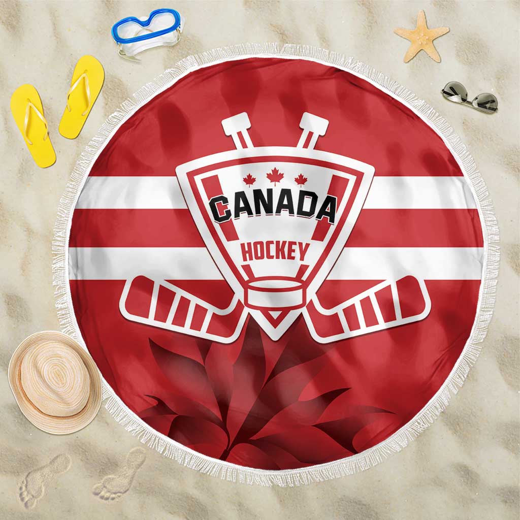 Canada Hockey Team Beach Blanket Maple Leaf Red Version