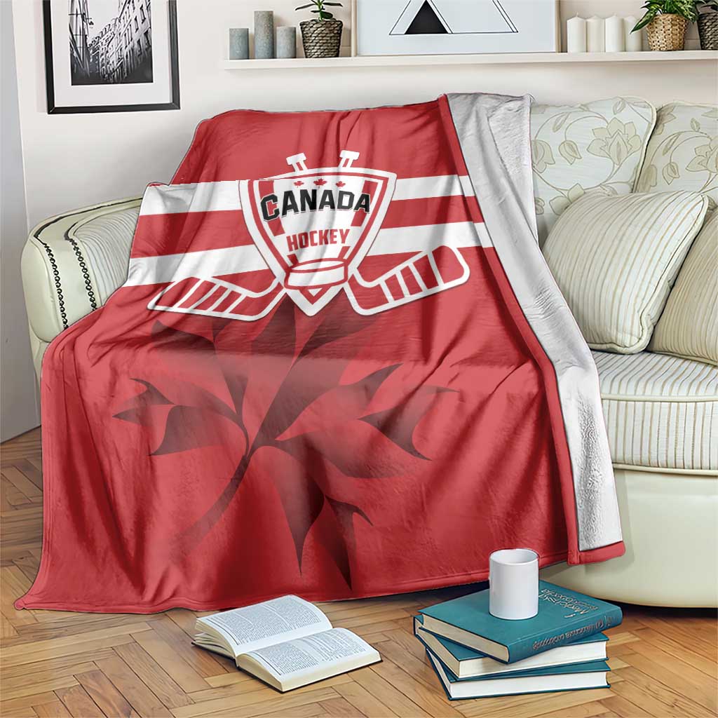 Canada Hockey Team Blanket Maple Leaf Red Version