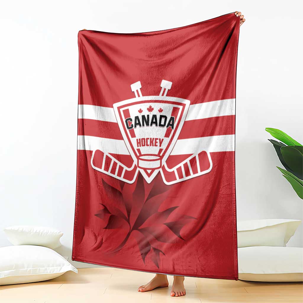Canada Hockey Team Blanket Maple Leaf Red Version