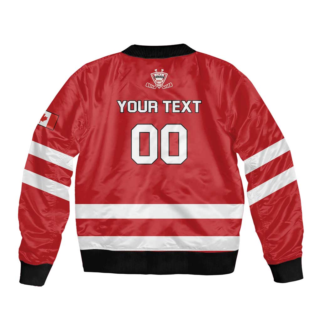 Custom Canada Hockey Team Bomber Jacket Maple Leaf Red Version