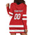 Custom Canada Hockey Team Hoodie Dress Maple Leaf Red Version