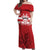 Custom Canada Hockey Team Off Shoulder Maxi Dress Maple Leaf Red Version