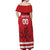 Custom Canada Hockey Team Off Shoulder Maxi Dress Maple Leaf Red Version