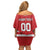 Custom Canada Hockey Team Off Shoulder Short Dress Maple Leaf Red Version