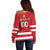 Custom Canada Hockey Team Off Shoulder Sweater Maple Leaf Red Version