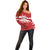 Custom Canada Hockey Team Off Shoulder Sweater Maple Leaf Red Version