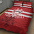 Canada Hockey Team Quilt Bed Set Maple Leaf Red Version