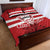 Canada Hockey Team Quilt Bed Set Maple Leaf Red Version