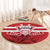 Canada Hockey Team Round Carpet Maple Leaf Red Version