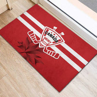 Canada Hockey Team Rubber Doormat Maple Leaf Red Version