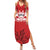 Custom Canada Hockey Team Summer Maxi Dress Maple Leaf Red Version