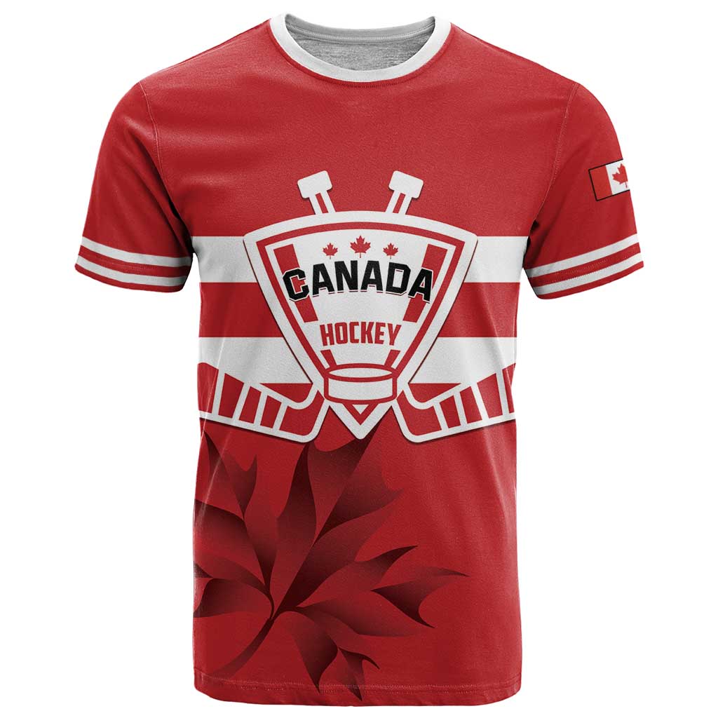 Custom Canada Hockey Team T Shirt Maple Leaf Red Version