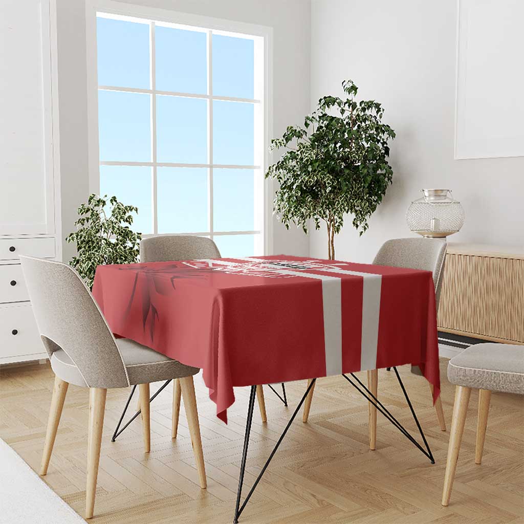 Canada Hockey Team Tablecloth Maple Leaf Red Version