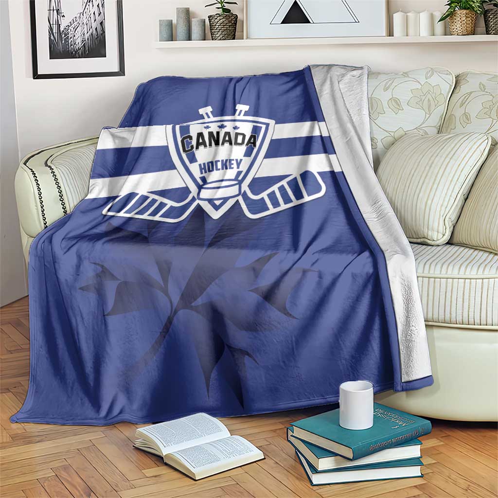 Canada Hockey Team Blanket Maple Leaf Blue Version