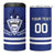 Custom Canada Hockey Team 4 in 1 Can Cooler Tumbler Maple Leaf Blue Version