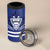 Custom Canada Hockey Team 4 in 1 Can Cooler Tumbler Maple Leaf Blue Version