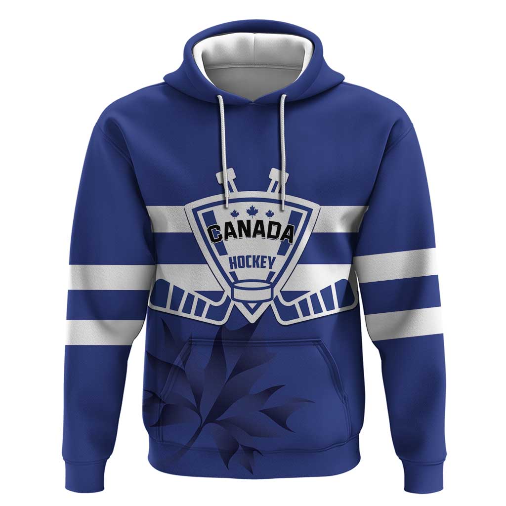 Custom Canada Hockey Team Hoodie Maple Leaf Blue Version