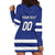 Custom Canada Hockey Team Hoodie Dress Maple Leaf Blue Version