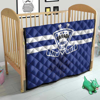Canada Hockey Team Quilt Maple Leaf Blue Version