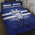 Canada Hockey Team Quilt Bed Set Maple Leaf Blue Version